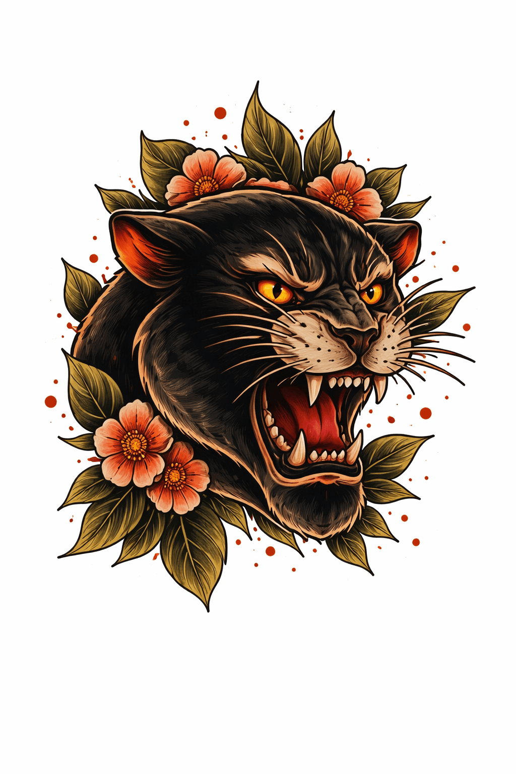 Panther-inspired linework concept from the wall.