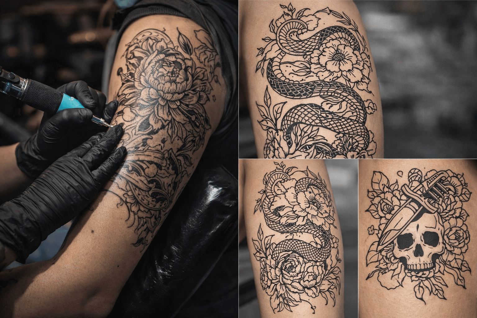 Recent healed tattoo work from the studio feed.