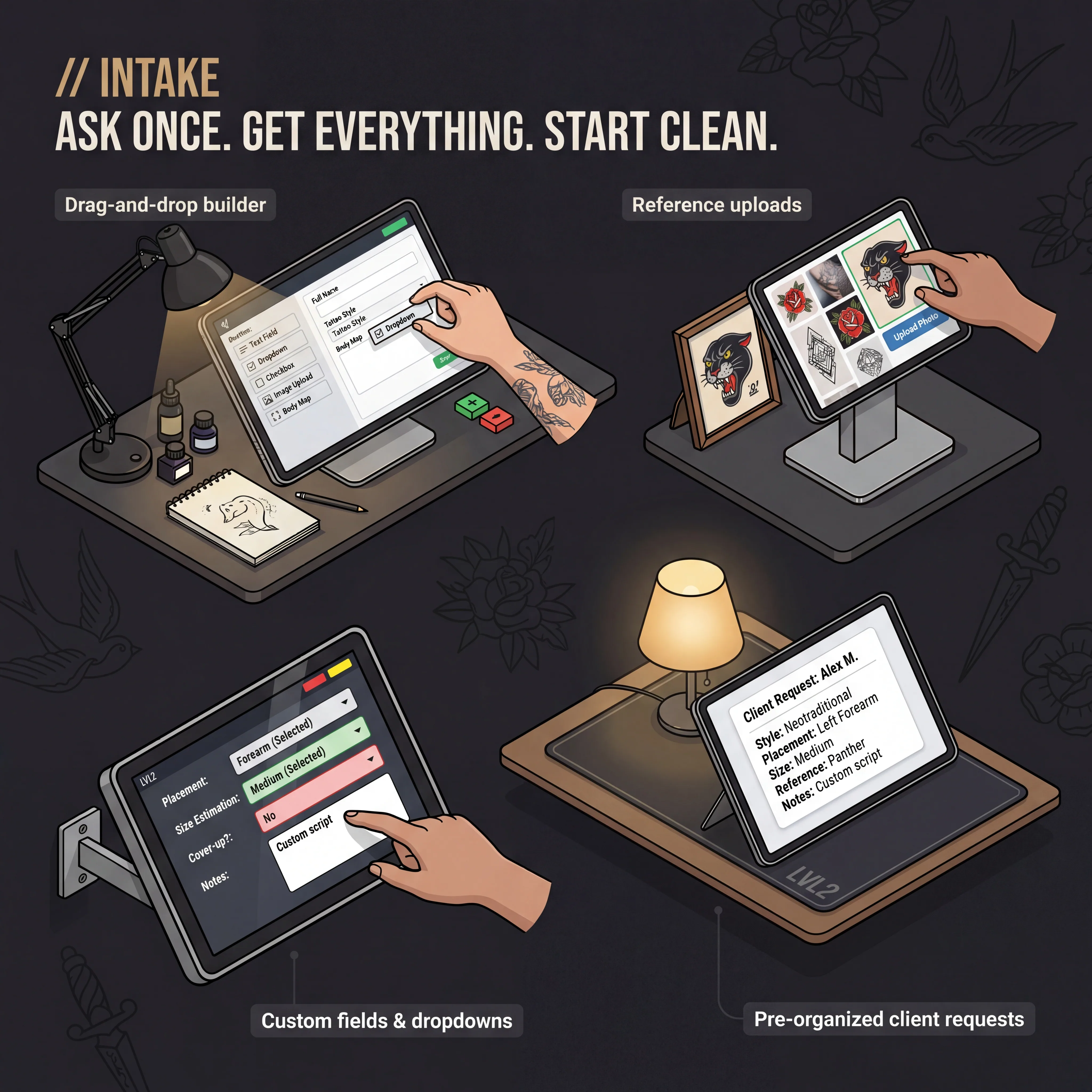 LVL2 custom intake forms illustrated feature image