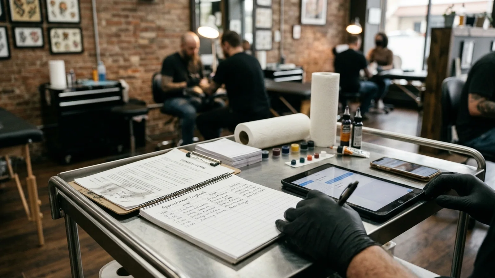 Example of an automated SMS appointment reminder for a tattoo booking