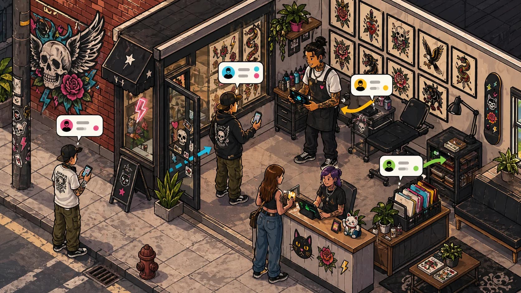 LVL2 campaign art showing a modular island shop workflow