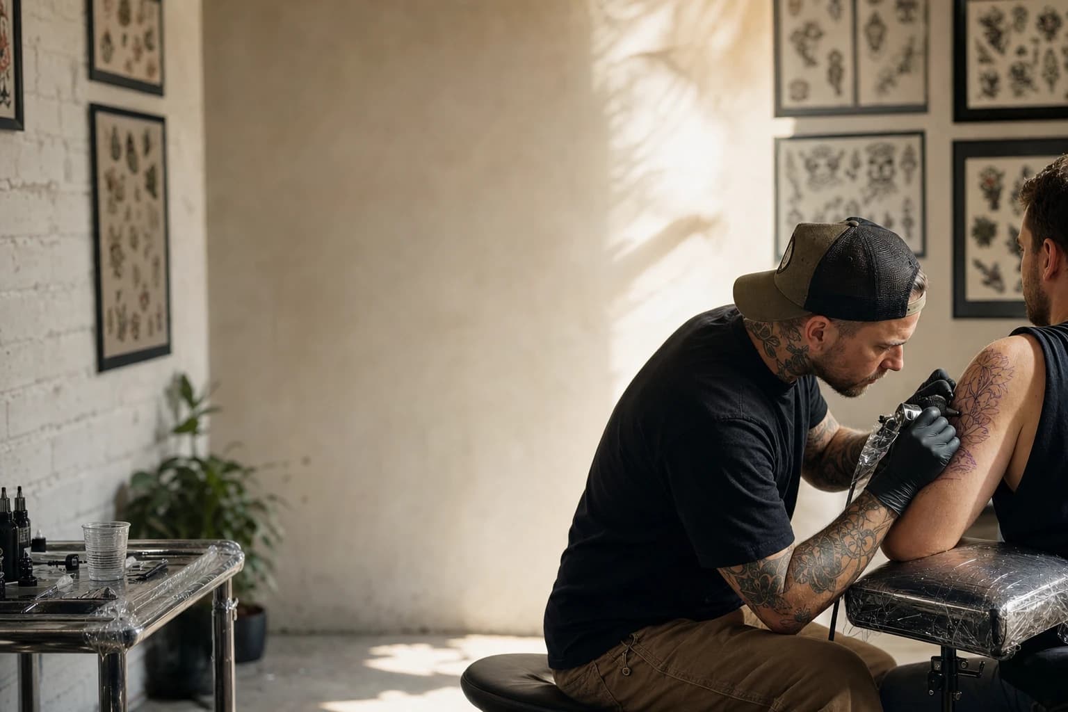 A tattoo artist running their day from LVL2