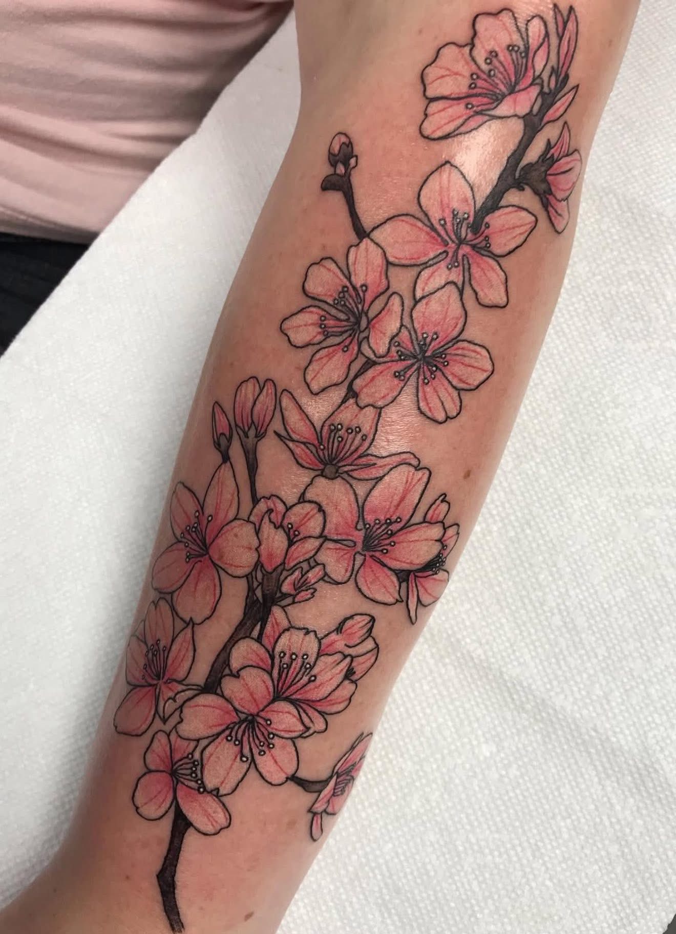 Cherry blossom forearm