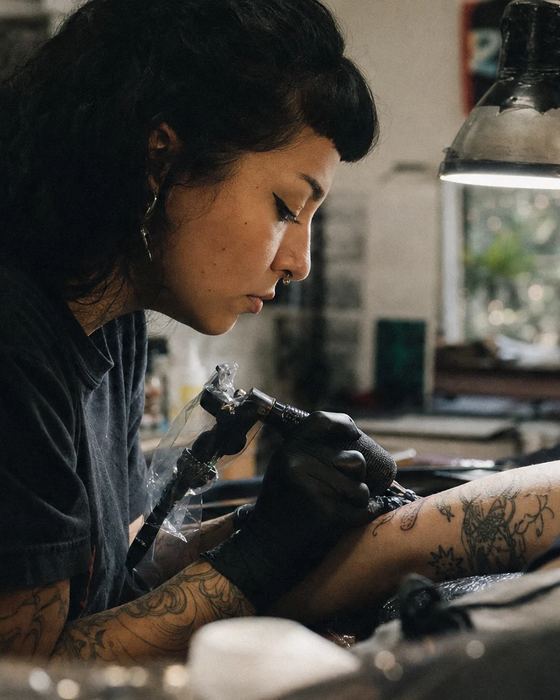 Tatuagem em andamento